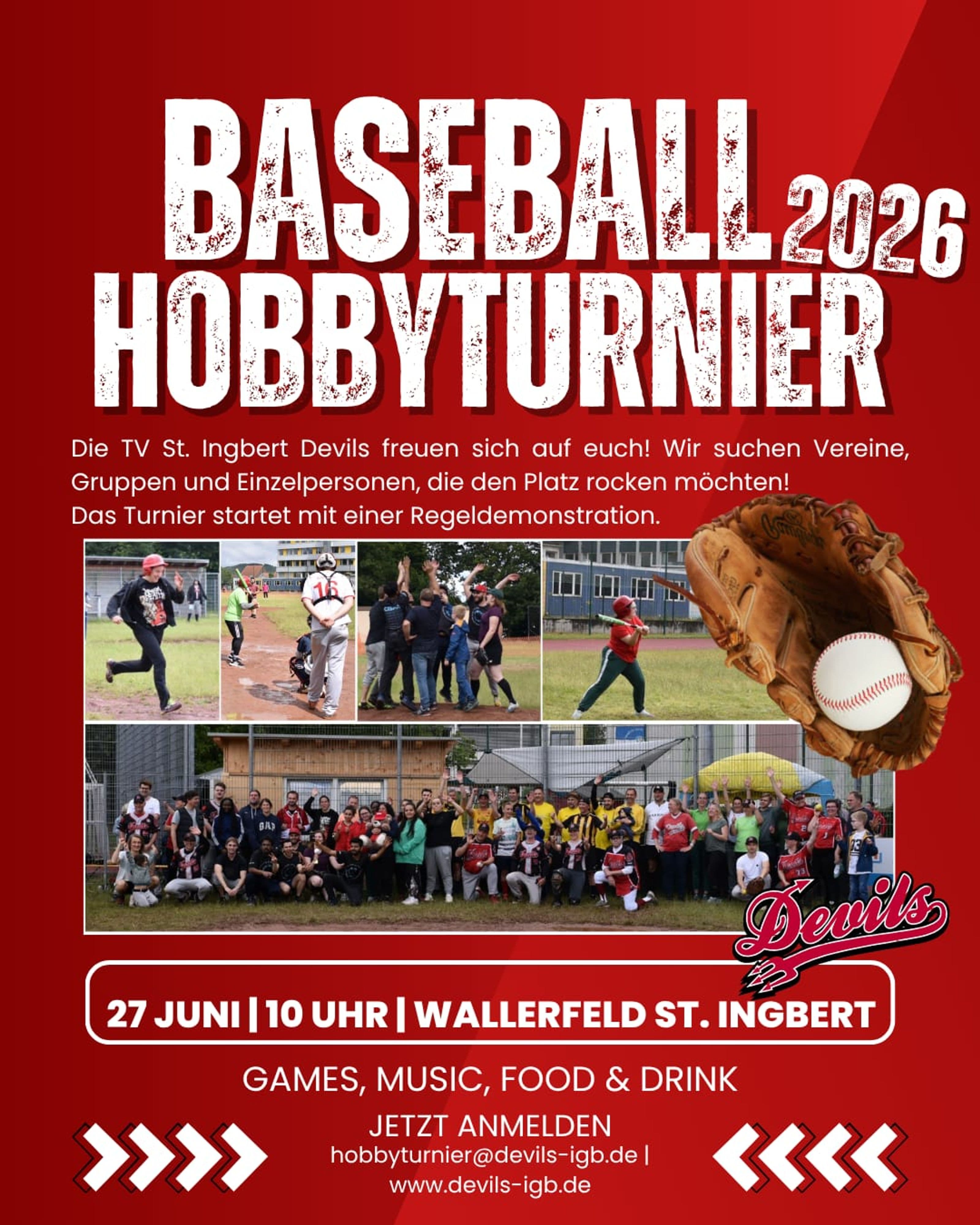 Kurzmitteilung: TV St. Ingbert Devils werben für Baseball-Turnier