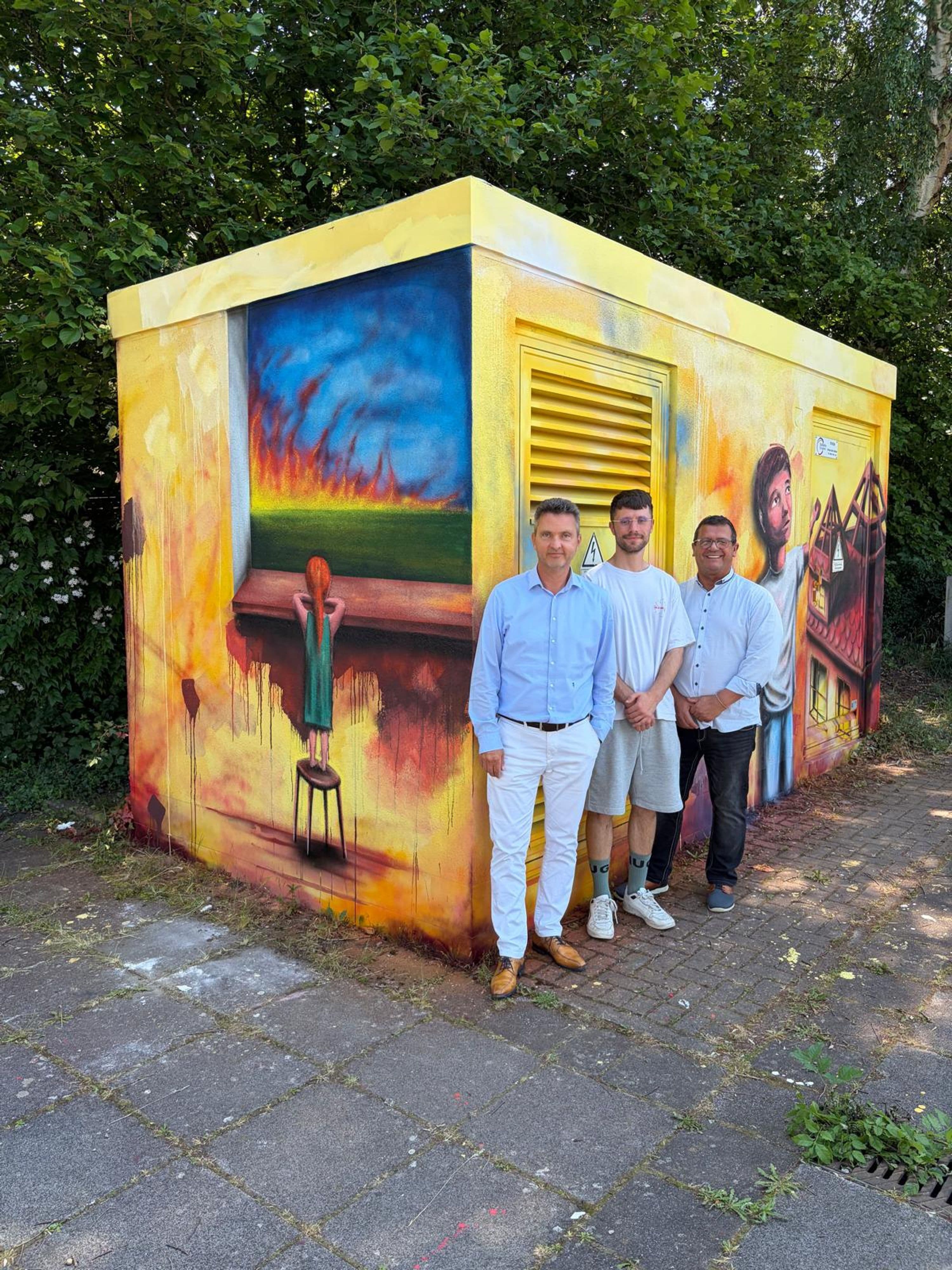 Rohrbachs Trafostation wird zum Kunstwerk