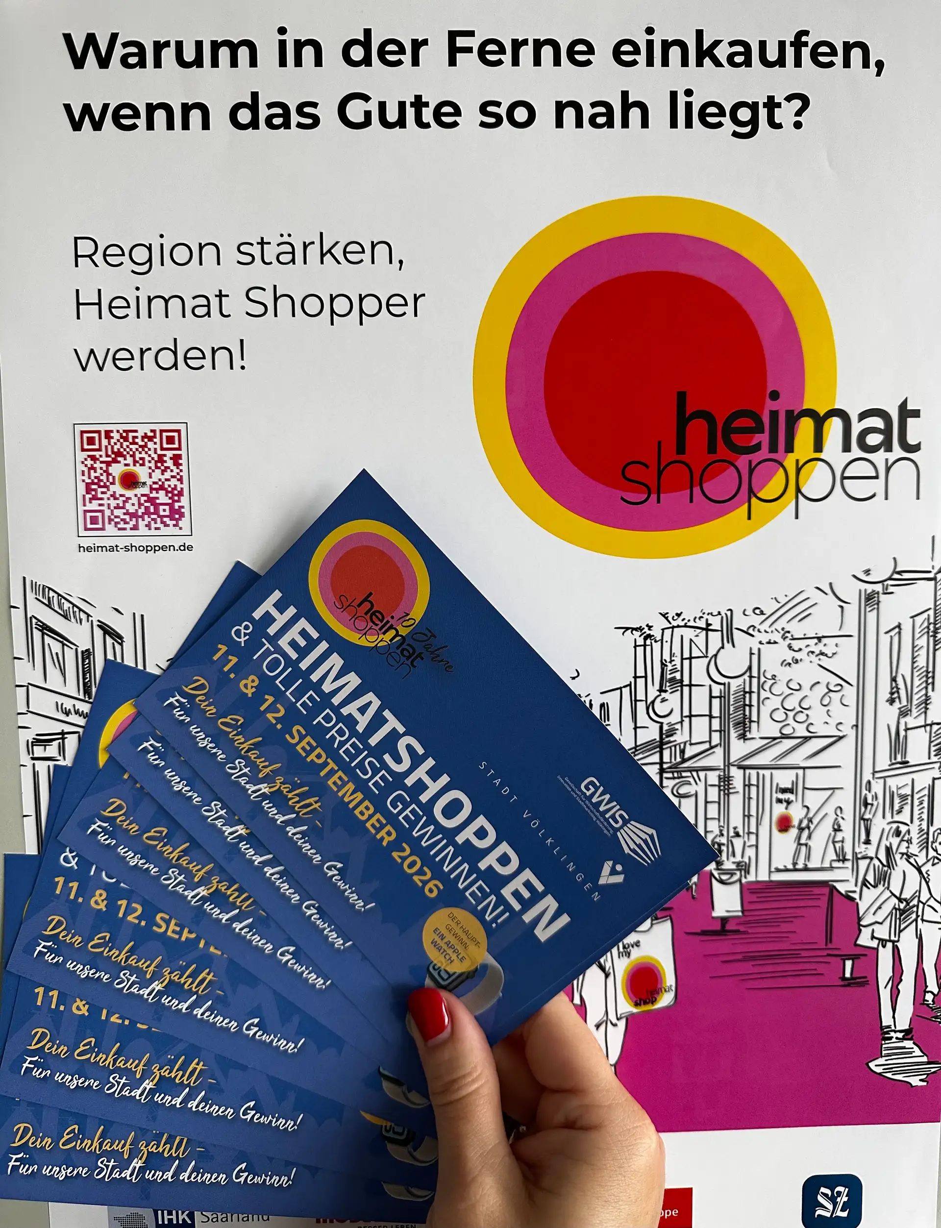 Heimatshoppen in Völklingen: Mit Gewinnspielkarte zur Apple Watch